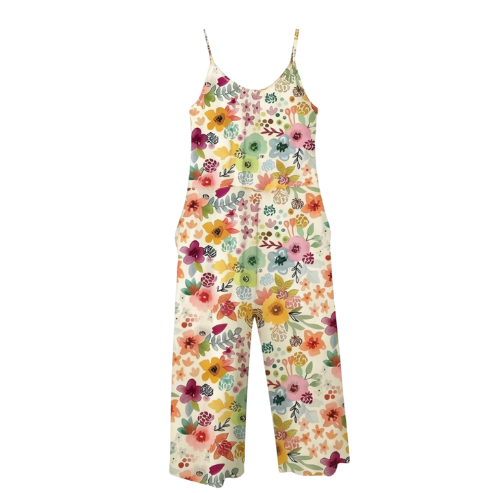 Sunara™ – Floral Wide-Leg Jumpsuit for Curves
