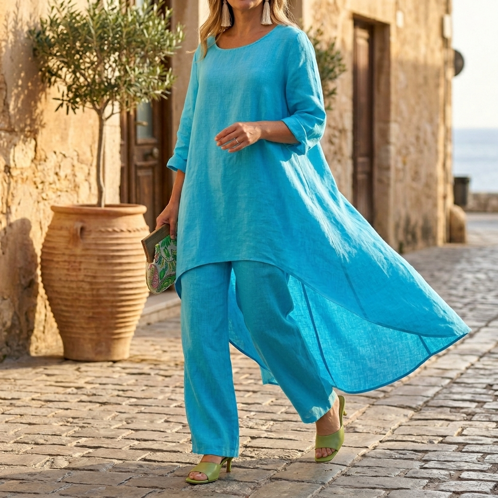 Vivara™ – Flowy High Low Tunic Set