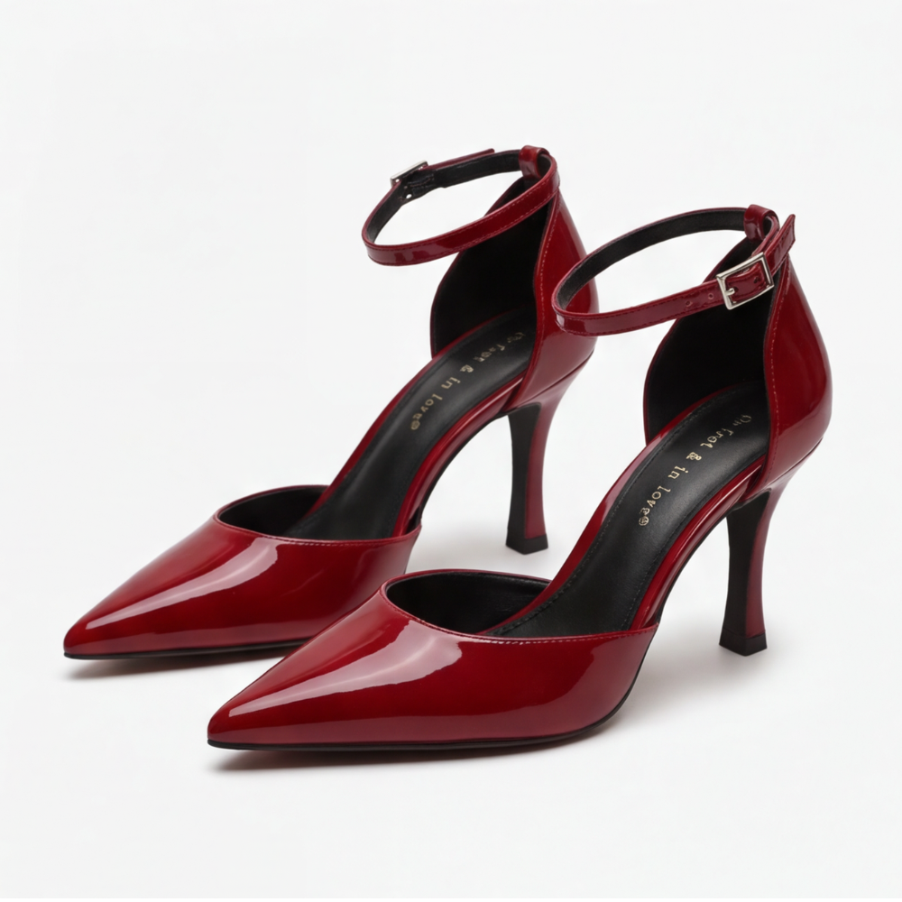 Lusoire™ – Glossy D'Orsay Stiletto Heels