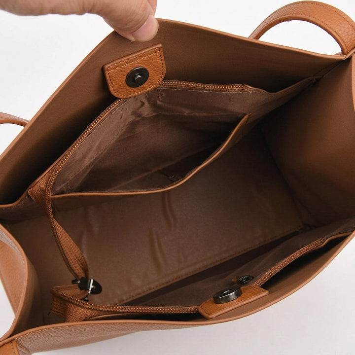 Solenne™ Soft Leather Shoulder Tote