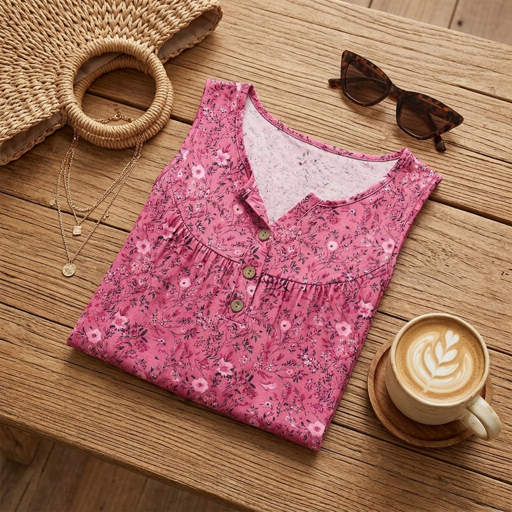 Florelle™ – Flowy Sleeveless Summer Top