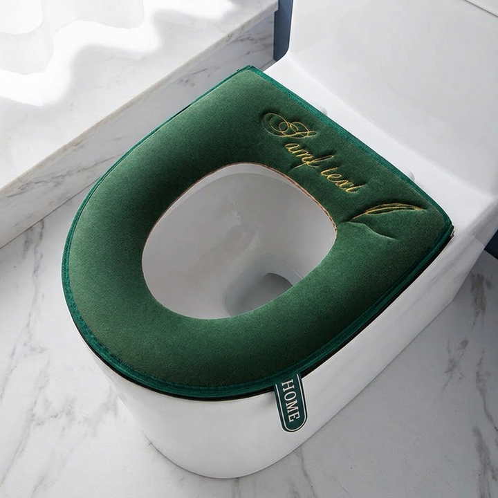 Coziseat™ – Soft Velvet Toilet Seat Cover with Zipper