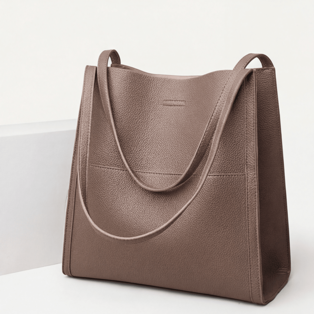 Solenne™ Soft Leather Shoulder Tote