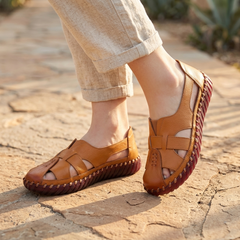 Solara™ – Hand Stitched Leather Comfort Sandals