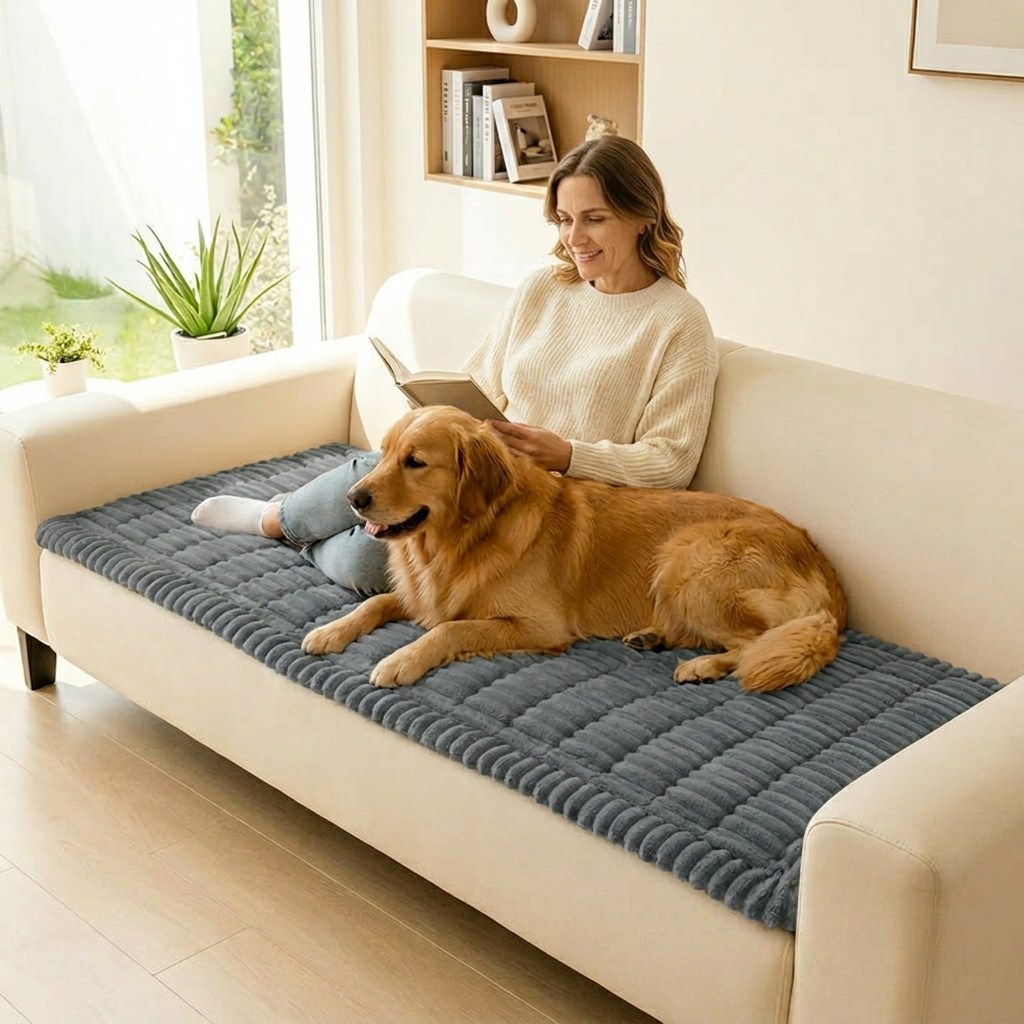Pawlora™ – Plush Non Slip Couch Protector for Pets