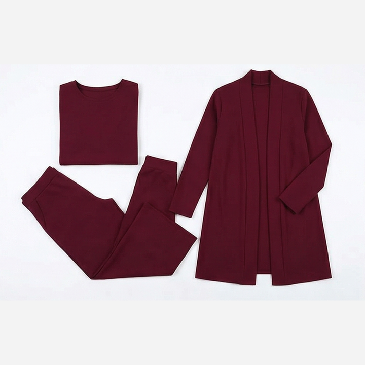 Vivara™ – Three Piece Matching Set with Longline Cardigan