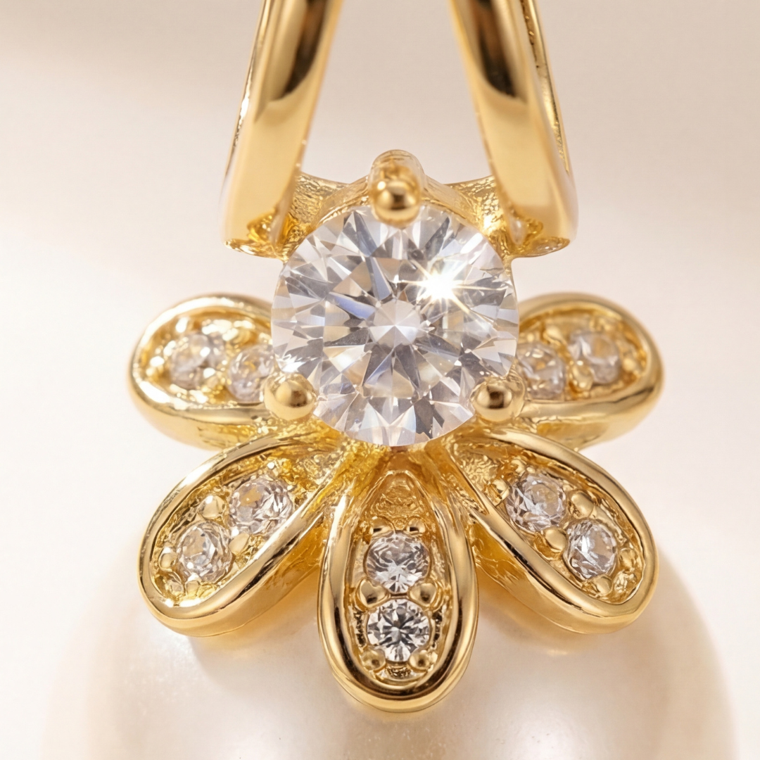 Florenza™ Sparkling Pearl Drop Earrings