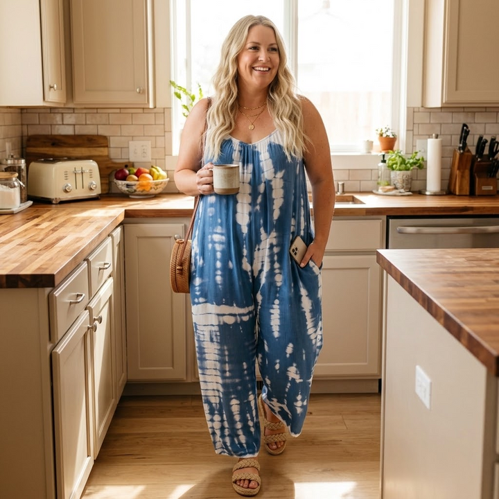 Sevella™ – Wide-Leg Tie-Dye Jumpsuit