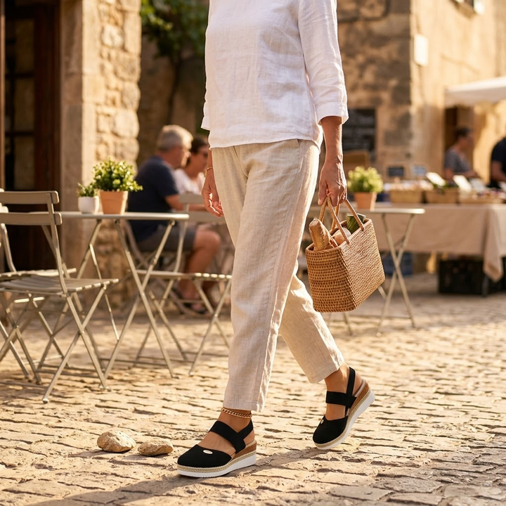 Stepwell™ – Cushioned Espadrille Wedge Sandals