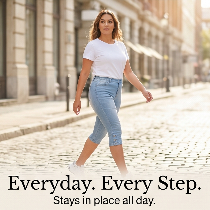 Velora™ — Slimming High-Waist Capri Jeans