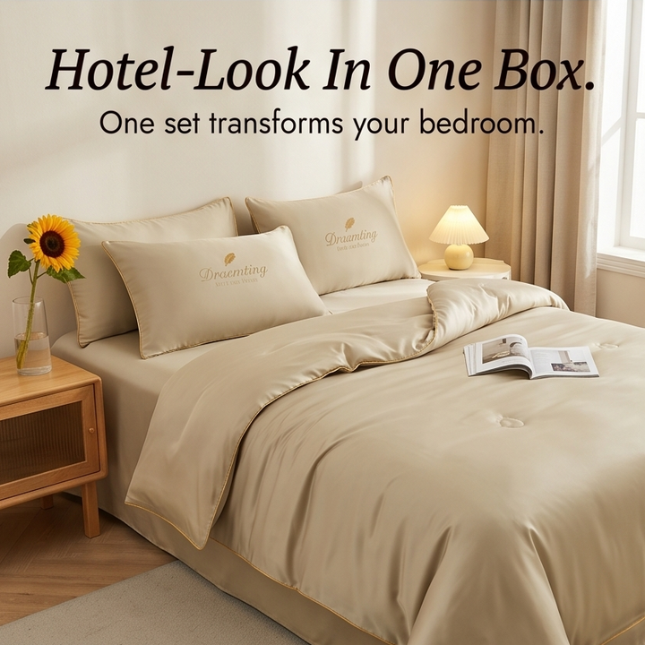 DreamCool™ – Cooling Ice-Silk 4-Piece Bedding Set