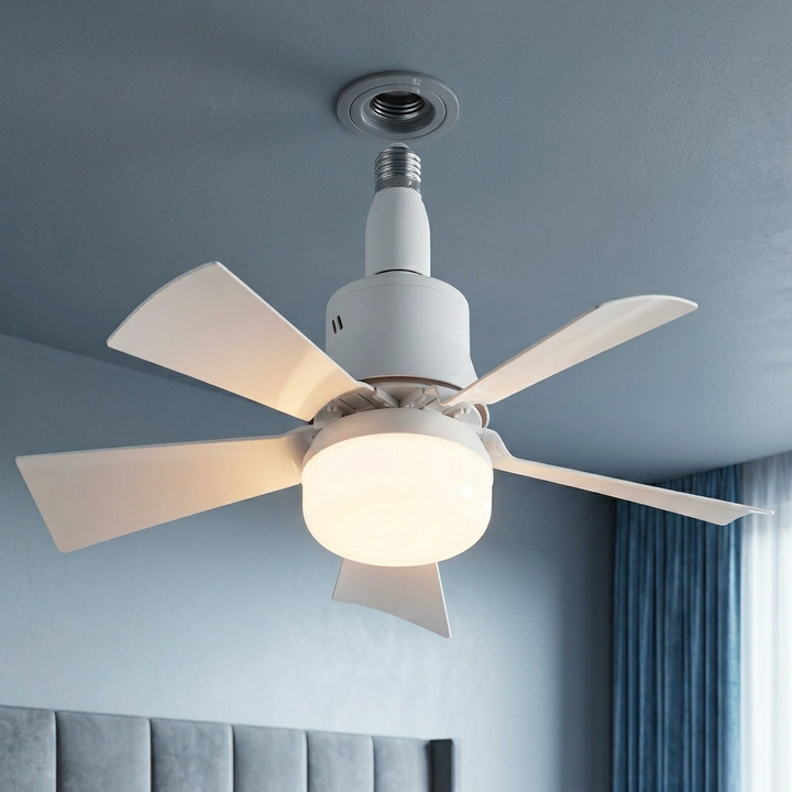 Socketcool™ Screw-in Ceiling Fan with LED Light & Remote
