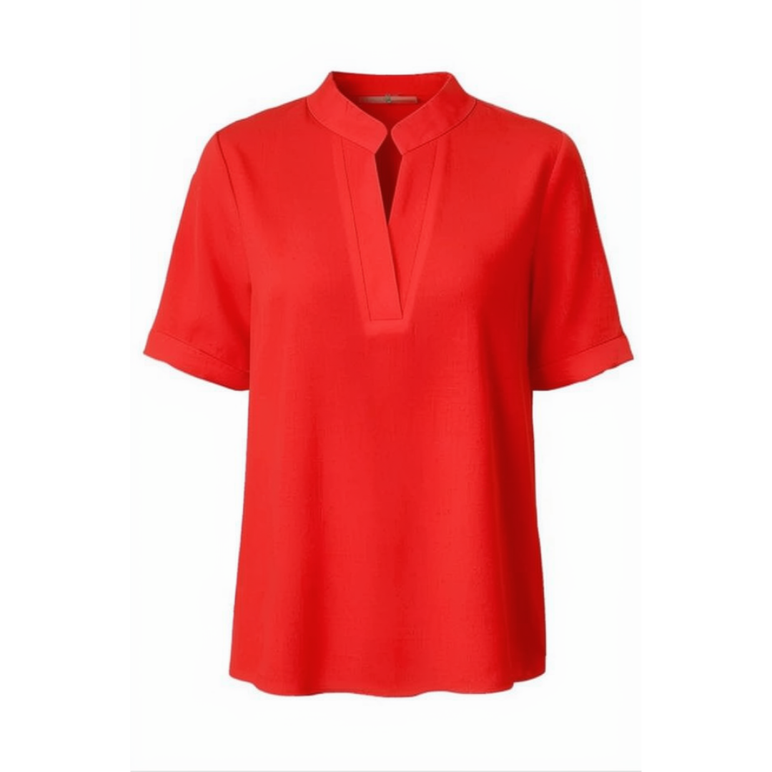 Lunavia™ – Notch V-Neck Blouse for Effortless Style