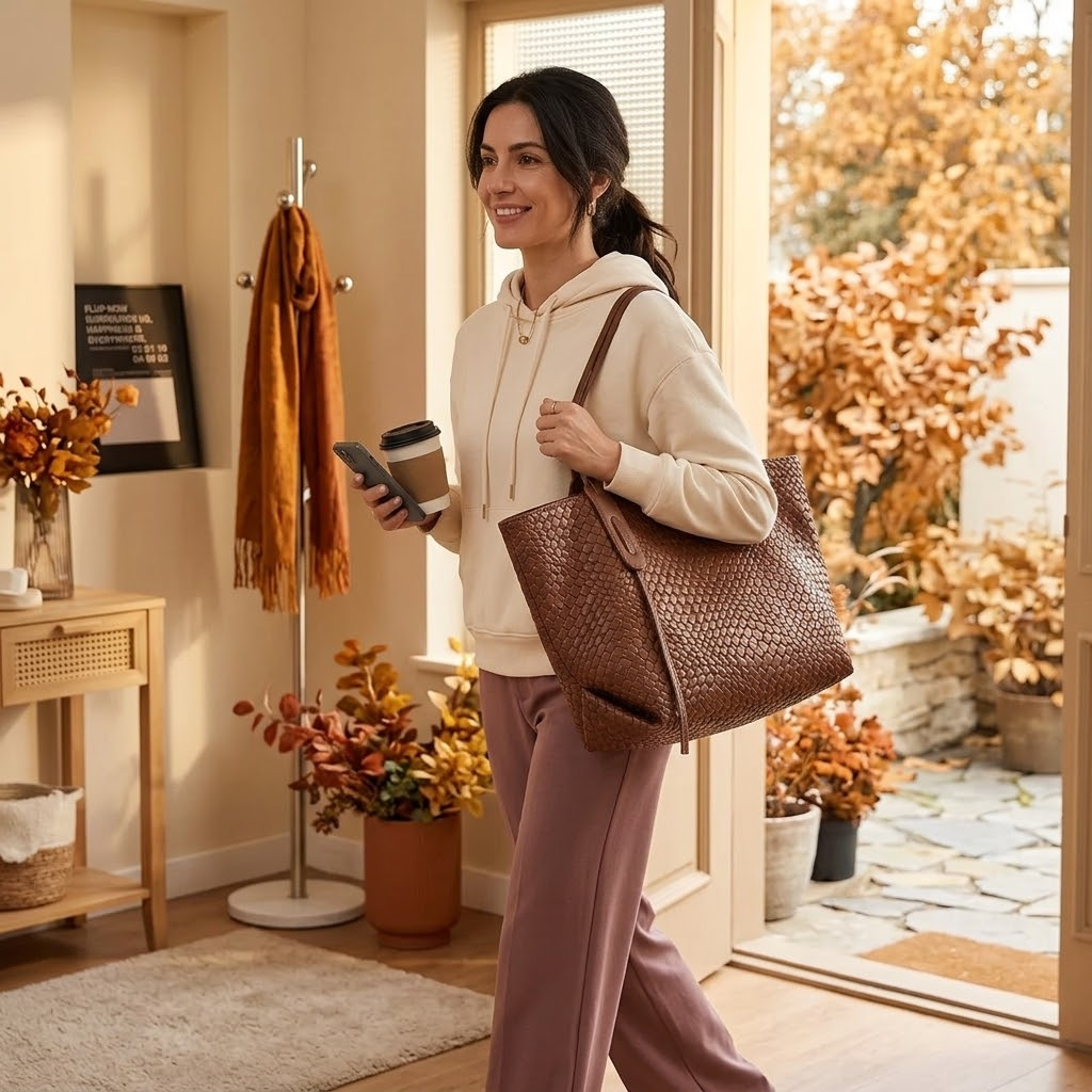 Ardenna™ – Woven Faux Leather Tote