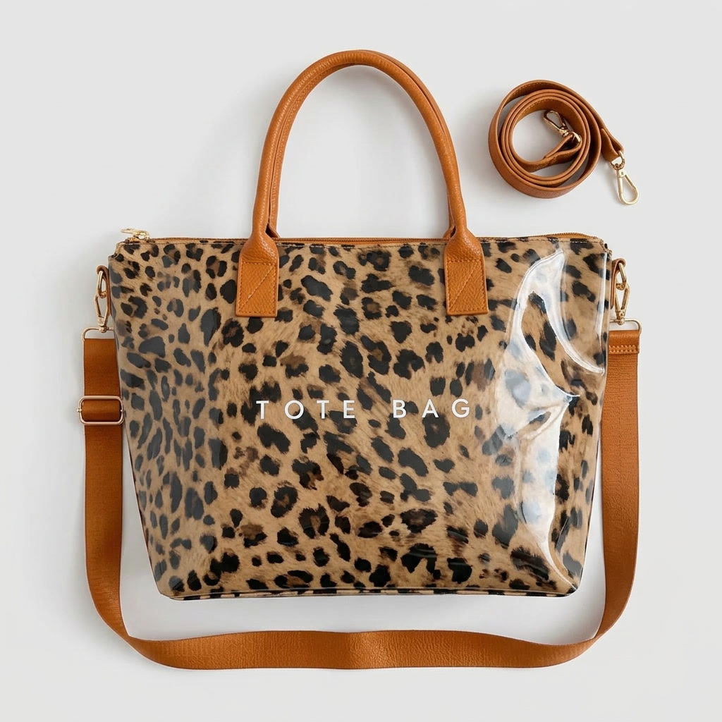 Carroway™ Glossy Checkered Tote Bag