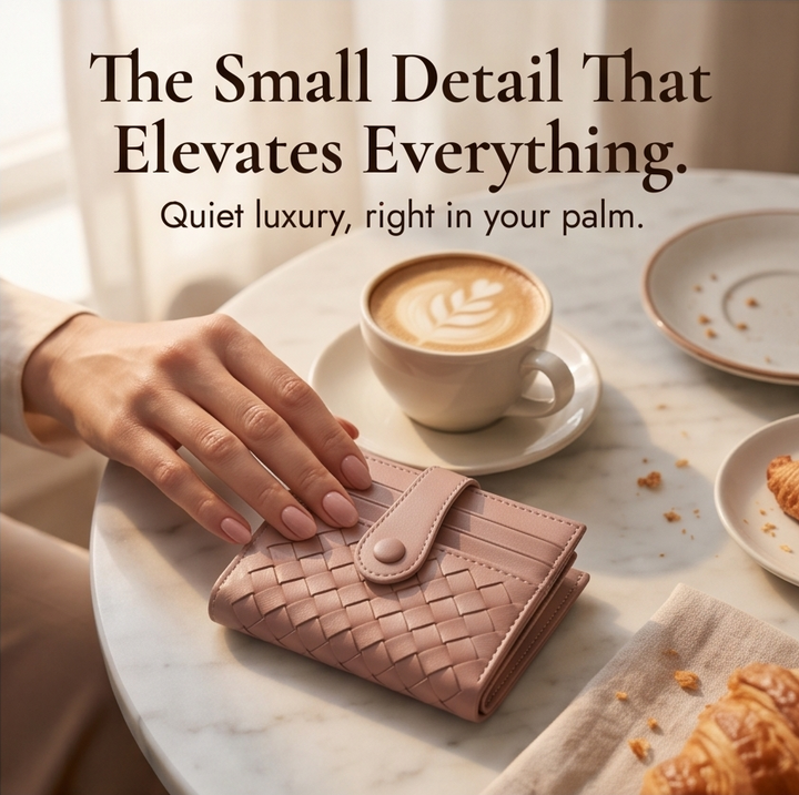 Tessara™ – Woven Lambskin Card Wallet