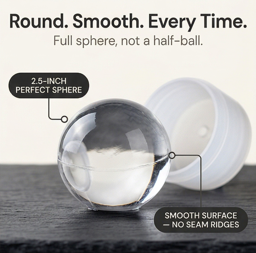 Glacero™ – Slow Melt Ice Ball Mold Set