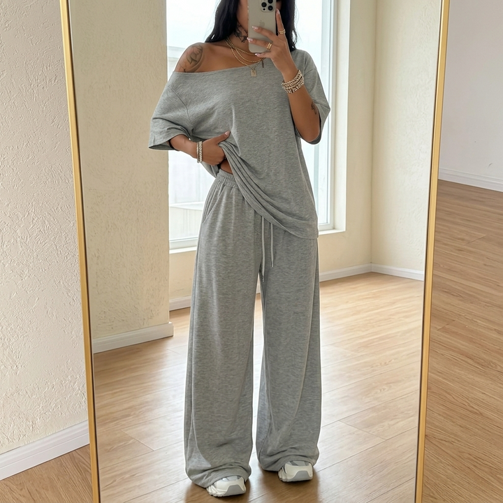 Solenya™ – Effortless Off Shoulder Two Piece Set