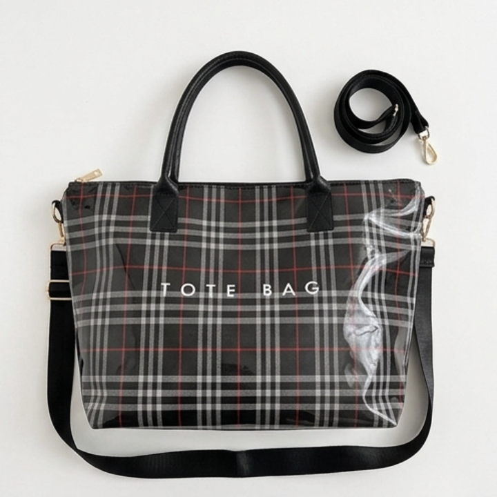 Carroway™ Glossy Checkered Tote Bag