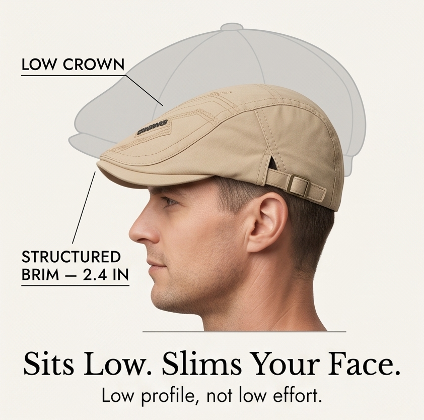 Caplow™ – Low-Profile Flat Cap for Everyday Wear