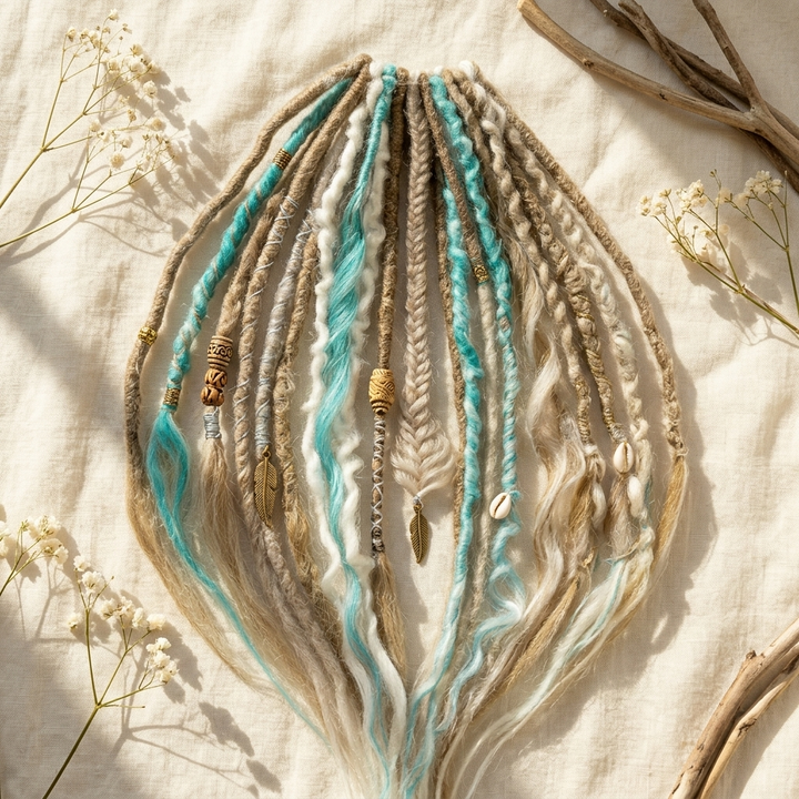 Bohëmia™ – Hand Adorned Boho Dreadlock Ponytail