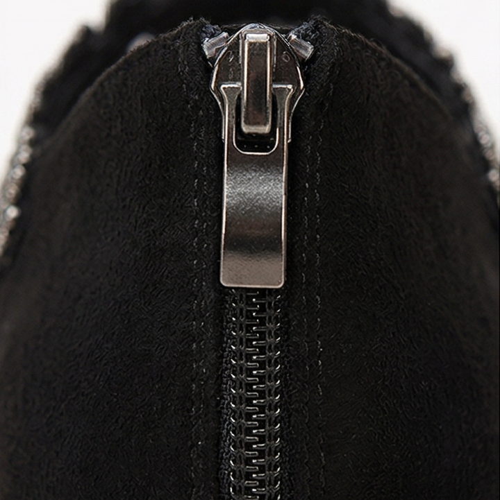 Veluna™ – Beaded Lace Mesh Wedge Shoes