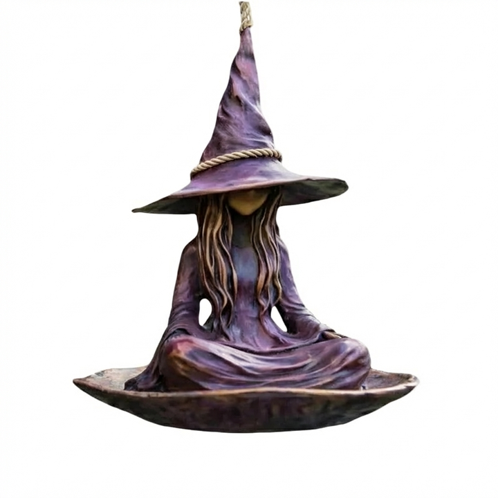 Willowspell™ Meditating Witch Bird Feeder
