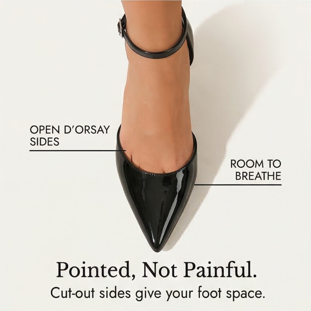 Lusoire™ – Glossy D'Orsay Stiletto Heels