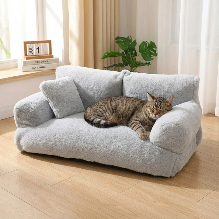 Pawlura™ – Plush Pet Sofa with Washable Cover