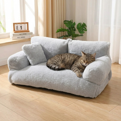 Pawlura™ – Plush Pet Sofa with Washable Cover
