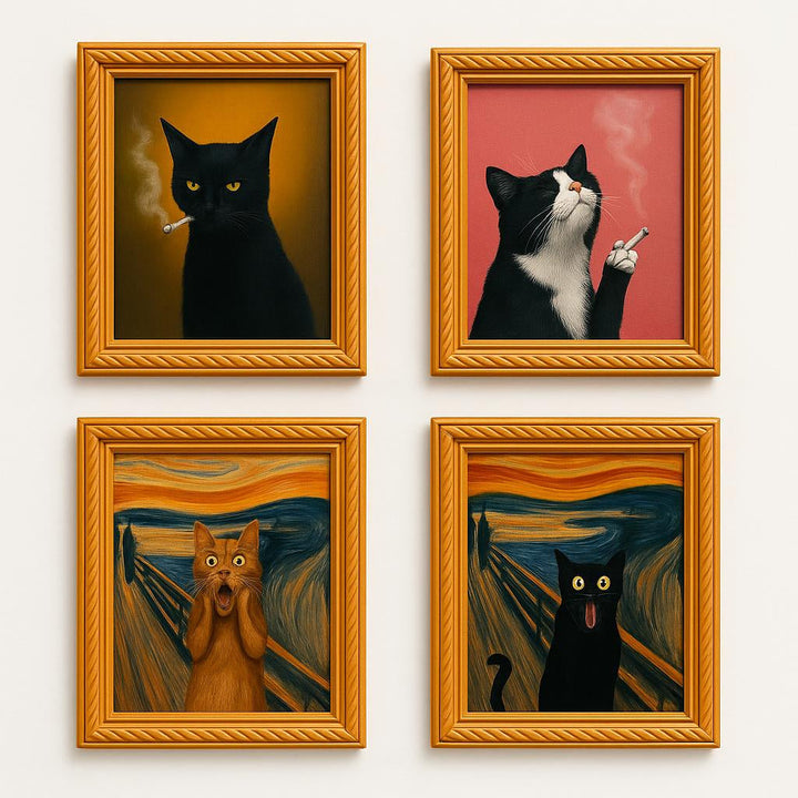 Meowments™ – Decorative Cat Frame Magnets (ALL 4 pieces)