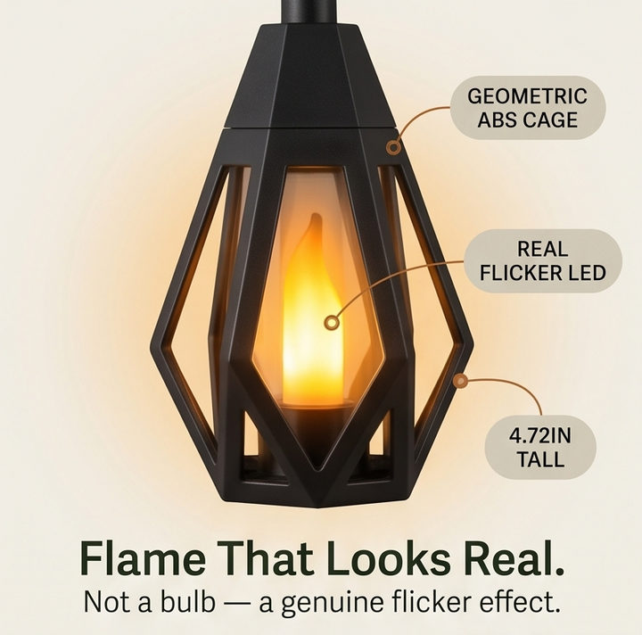 Lumara™ Solar Flame-Flicker Lantern String Lights