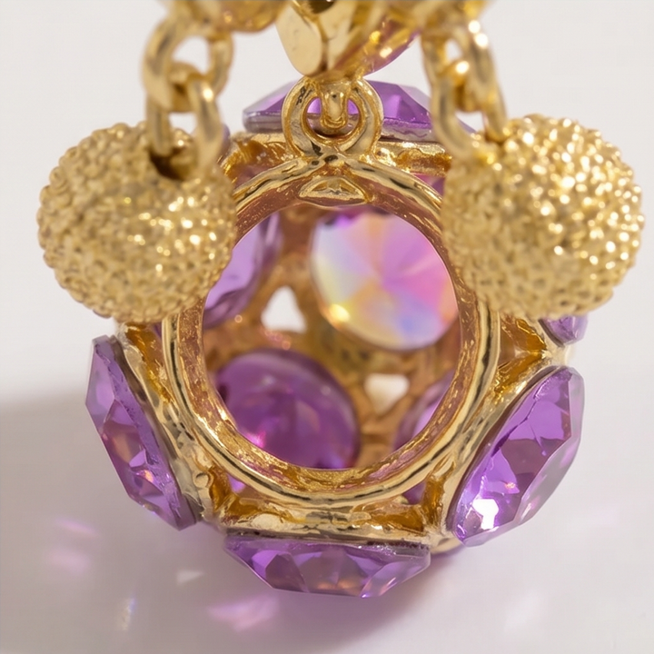 Violetta™ Romantic Amethyst Crystal Earrings for Her