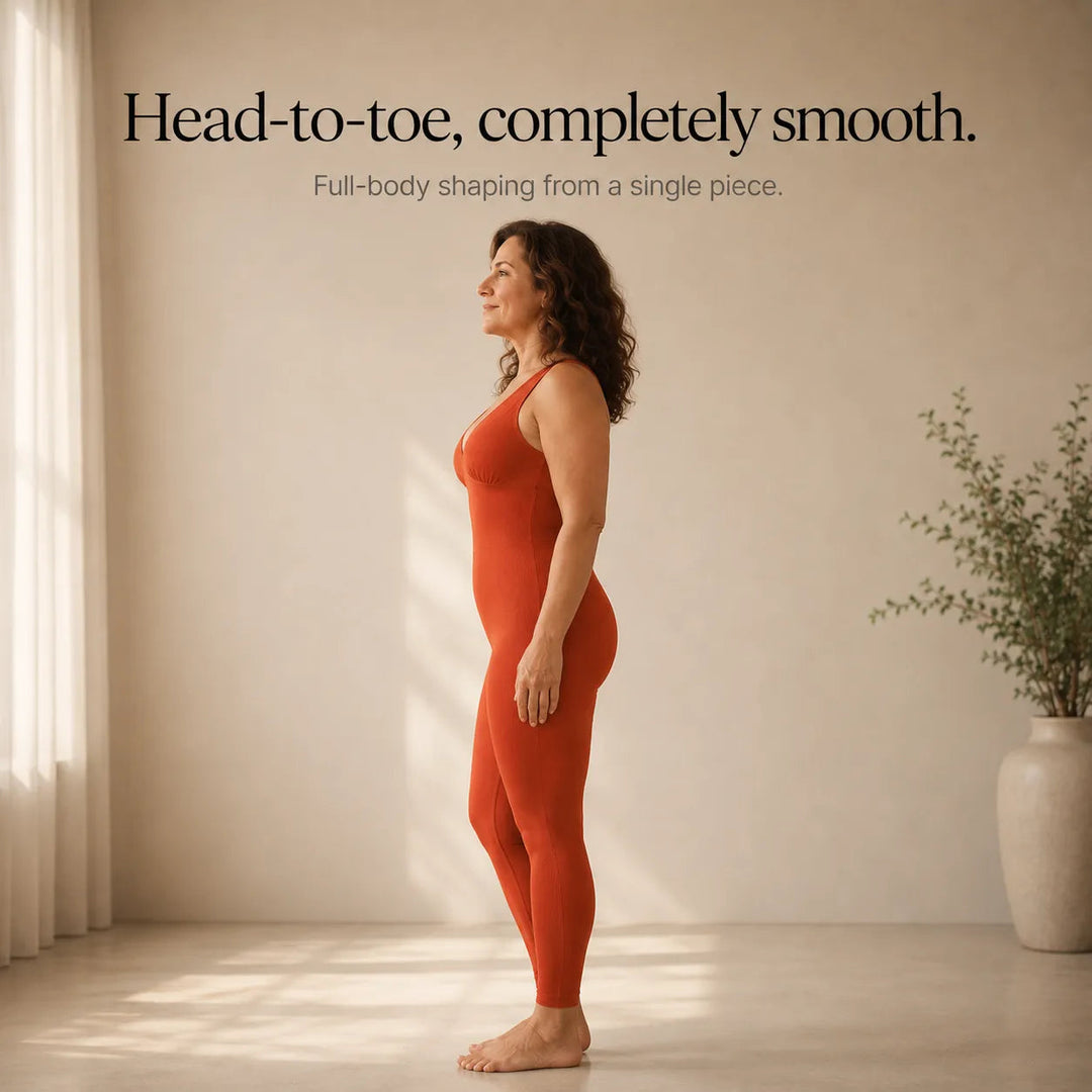 Snatura – Seamless V-Neck Shaping Jumpsuit for Yoga & Everyday Wear