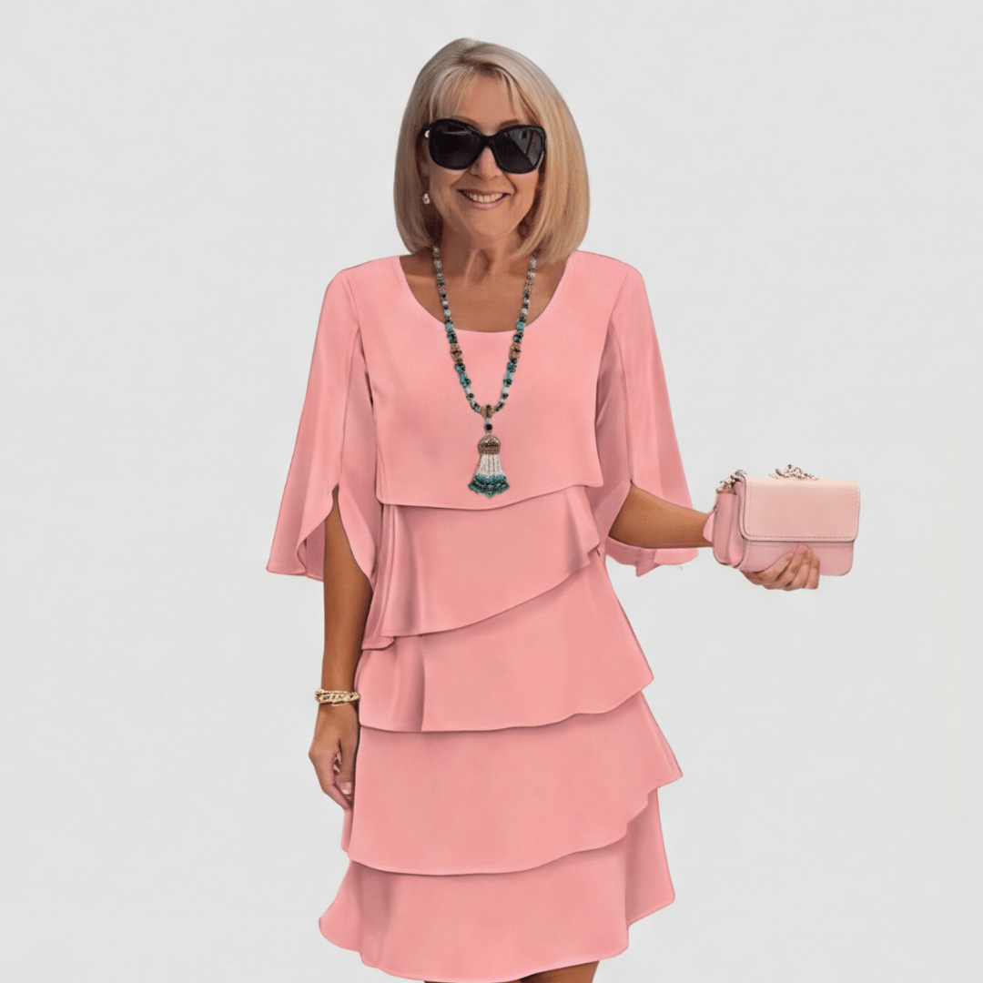 Florelle™ Elegant Layered Ruffle Dress