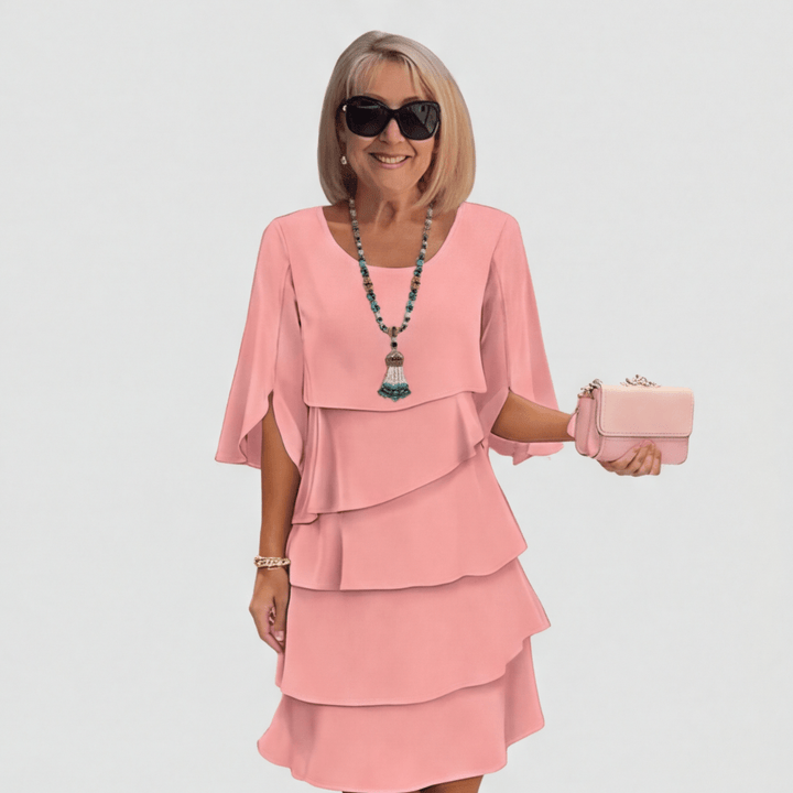 Florelle™ Elegant Layered Ruffle Dress