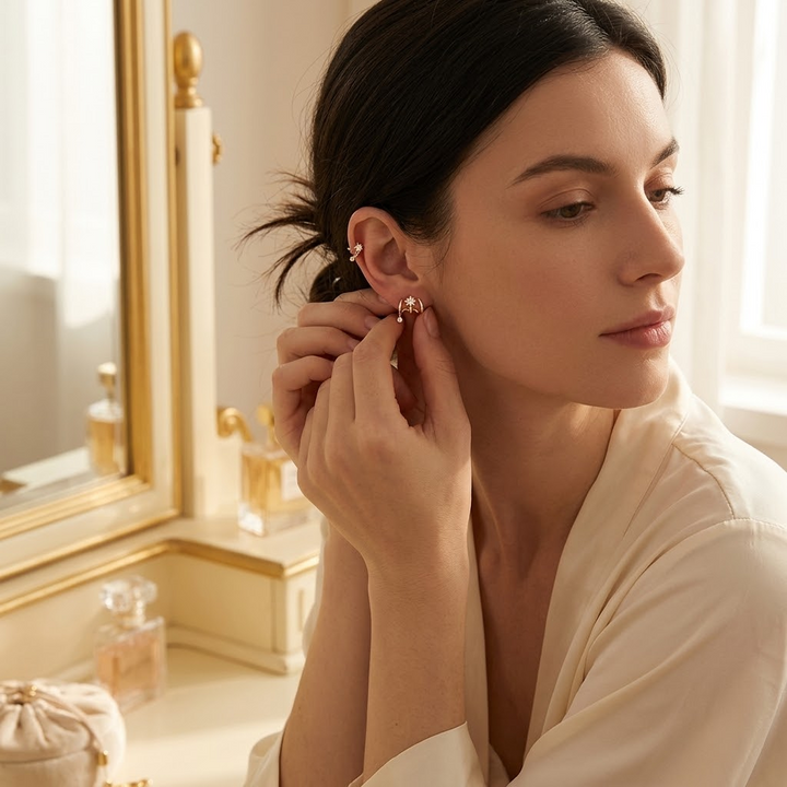 Luminelle™ – Gold Star Zircon Earrings