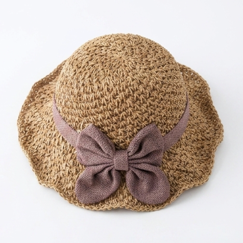 Bellabrim™ – Woven Straw Hat with Bow Detail