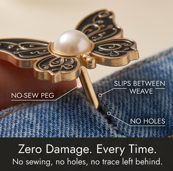 Belluna™ – Detachable Butterfly Waist Buckle for Loose Jeans
