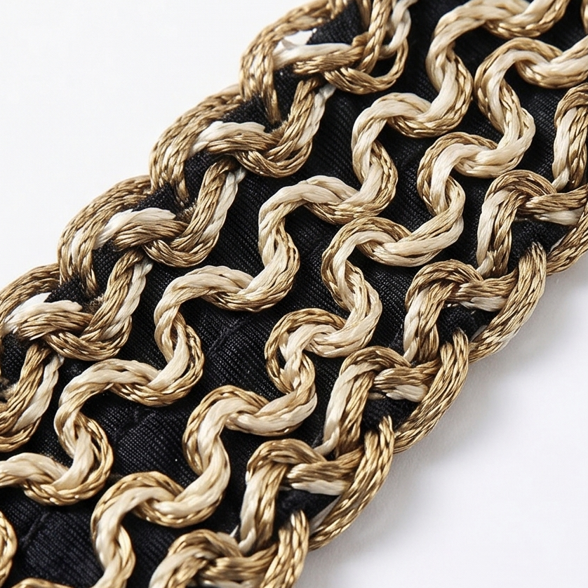 Soléra™ – Woven Chain-Trim High-Waist Bikini