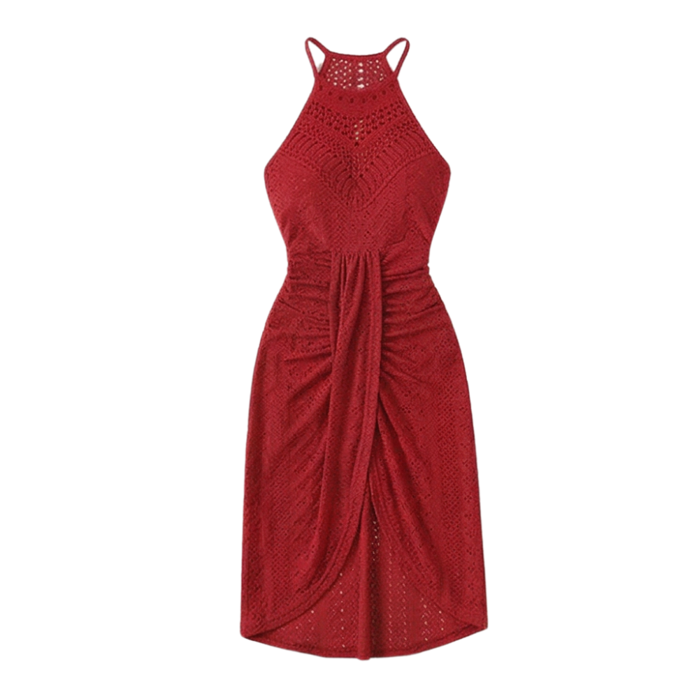 Vivara™ – Lace Halterneck Maxi Dress