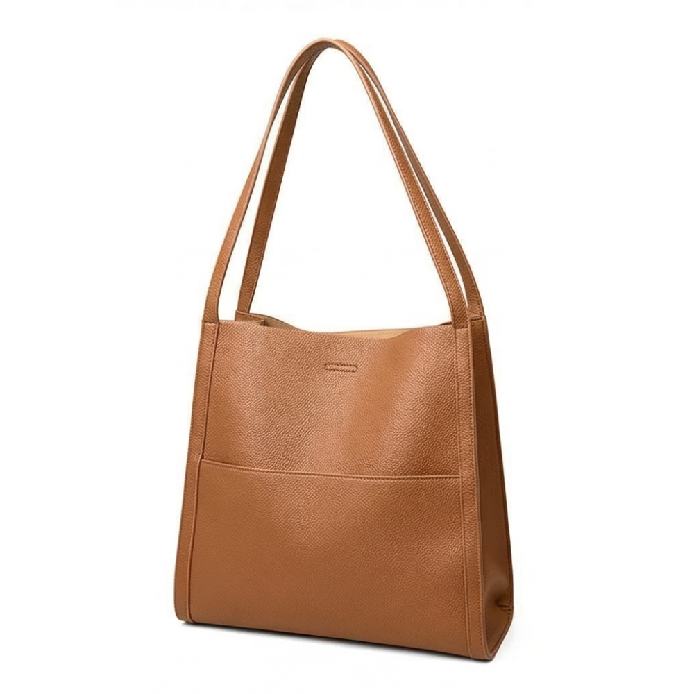 Tessara™ – Structured Pebbled Leather Tote Bag