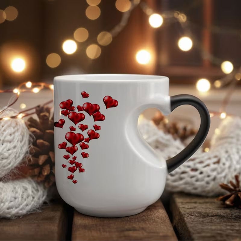 Lovira™ - Heart-Reveal Coffee Mug with Hidden Hearts