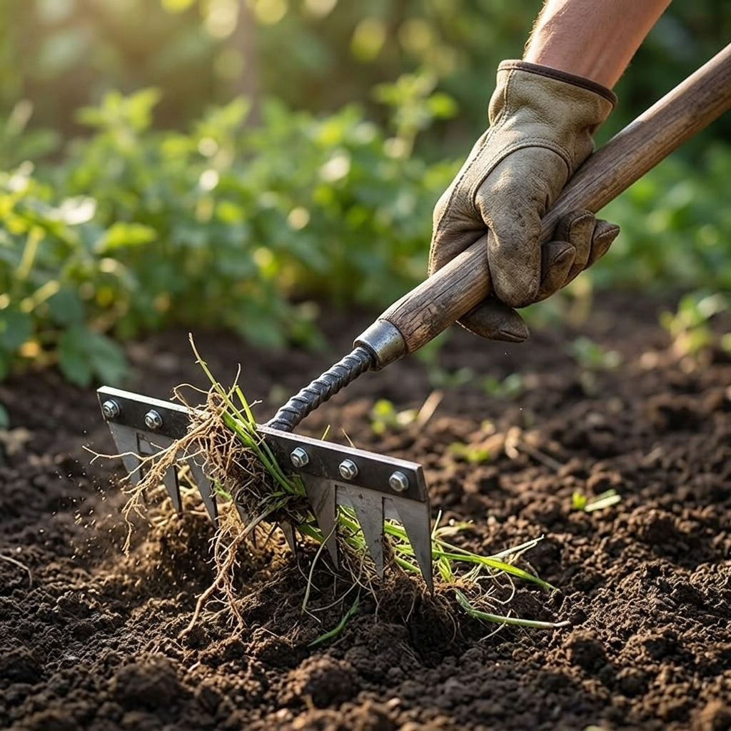 Rootgrip™ – Heavy Duty Garden Weeding Rake