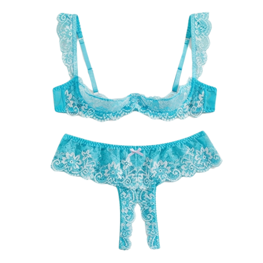 Lunaveil™ – Floral Lace Bra and Panty Set