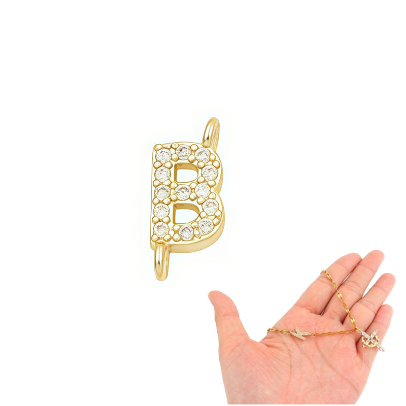 Aurela™ – Sparkling Initial Cross Necklace