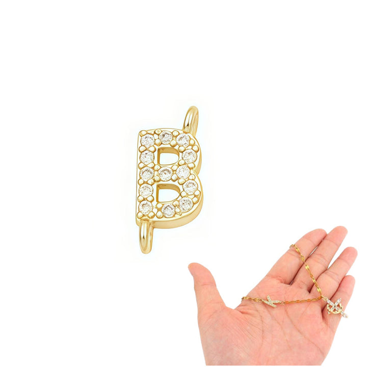 Aurela™ – Sparkling Initial Cross Necklace