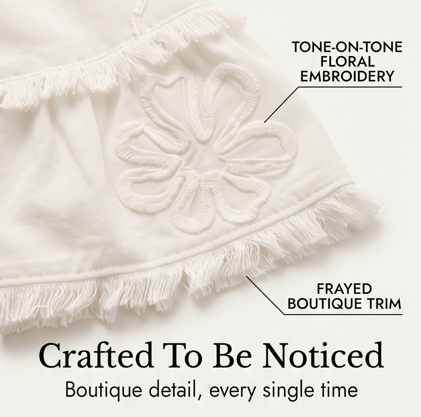 Florenza™ – Embroidered Ruffle Blouse