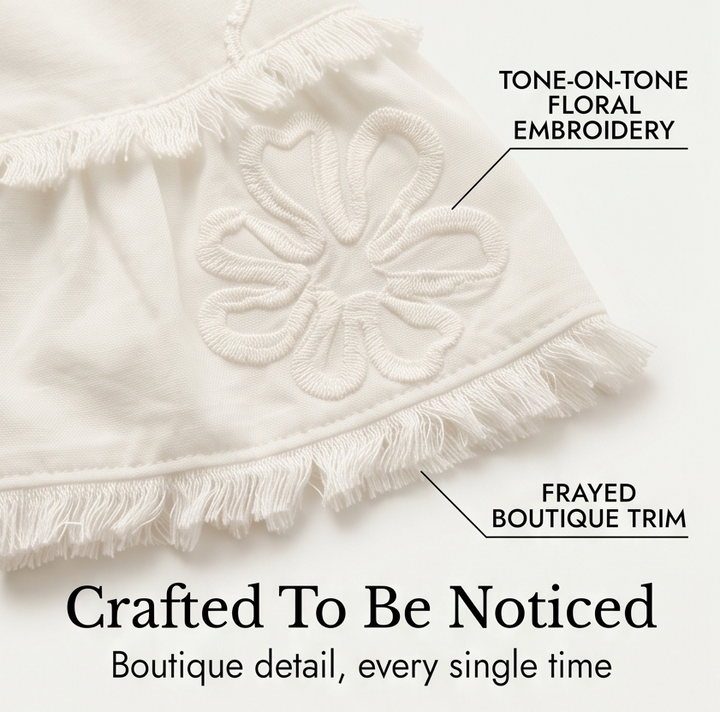 Florenza™ – Embroidered Ruffle Blouse