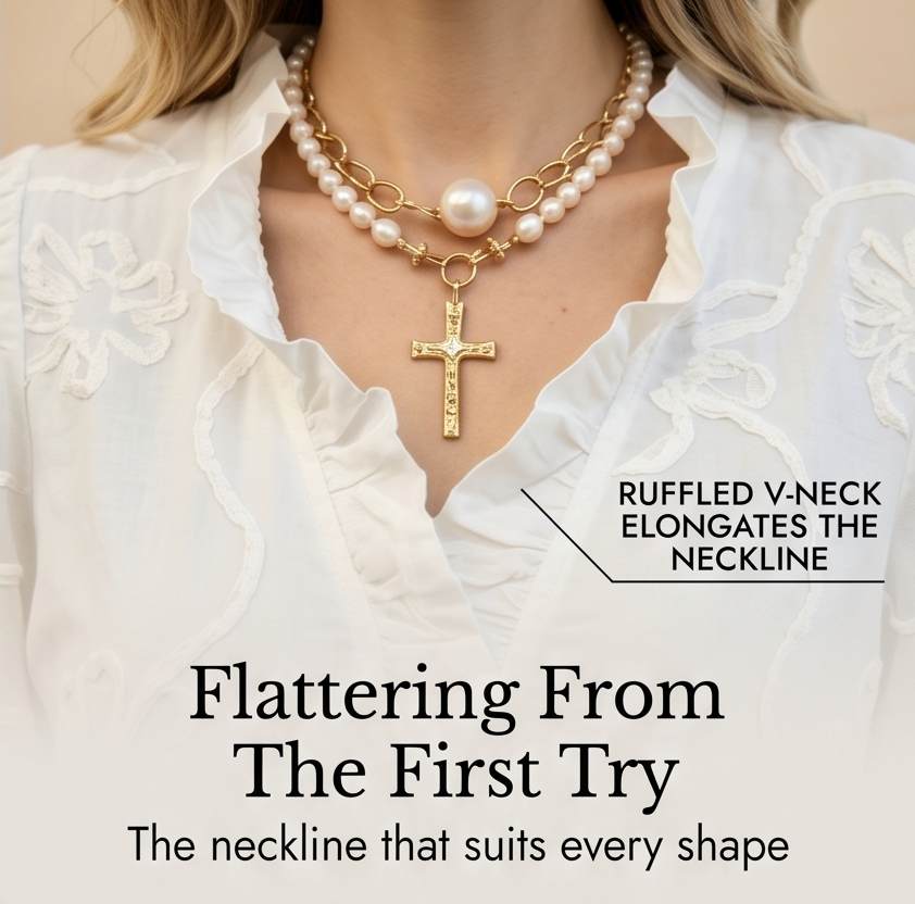 Florenza™ – Embroidered Ruffle Blouse